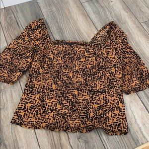 Free Press square neck crop shirt